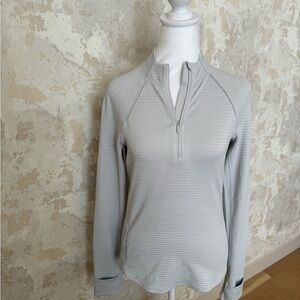 Lululemon Athletica Light Gray Quarter-Zip Sweatshirt